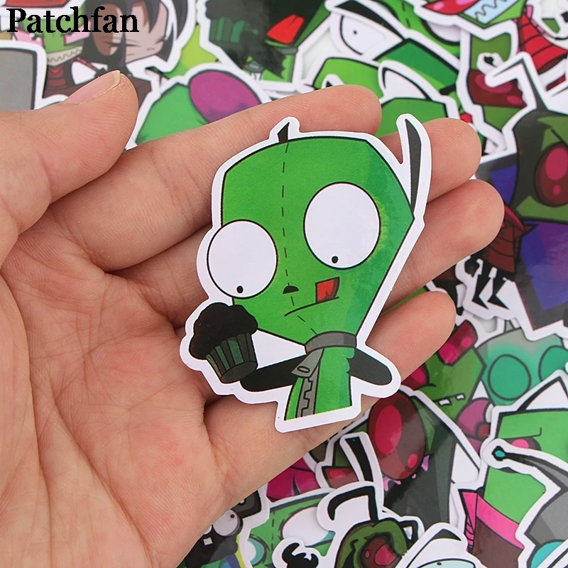 12 компл./лот Patchfan 38 шт./компл. Захватчик Зим дети забавные наклейки пакет письмо творческий для DIY настенный телефон Скрапбукинг альбом A2293
