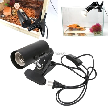 

E27 Heating Reptile Lamp Holder UVA+UVB Clip-on Bulb Cover for Pet Light Thermometer Hygrometer Turtle Tortoises Basking Lamp