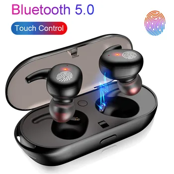 

Quality Wireless Earphones Stereo Earbuds Waterproof TWS V5.0 Mini Headset High-speed Data with Touch Control for IOS Android