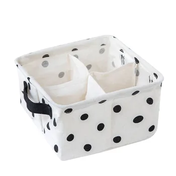 

1pc Storage Box 4 Compartments Practical Storage Case Socks Organizer Dividers Container for Underwear Socks Gloves