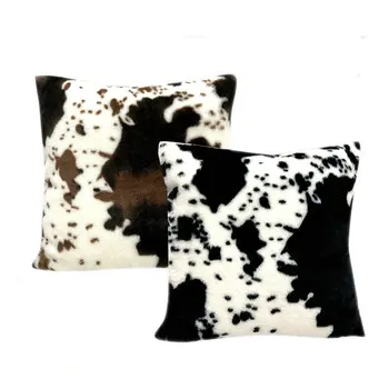 

Cow Pattern Cushion Cover Black White Short Plush Pillow Case Bedroom Car Sofa Decoration Pillowcase 45x45cm 50x50cm