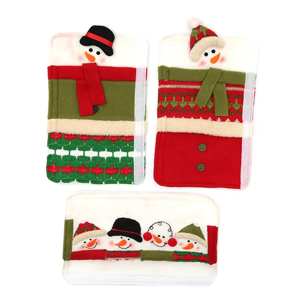 Christmas microwave oven insulated gloves refrigerator door handle handle anti-static anti-collision cloth protective cover