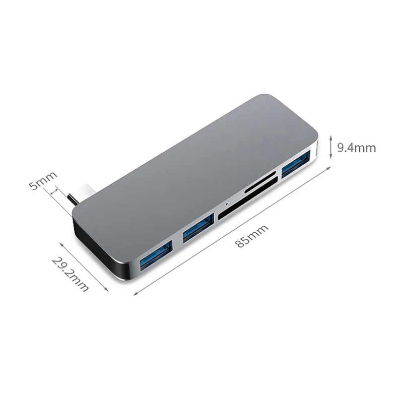 Для MacBook USB 3,0 концентратор адаптер тип-c конвертер с SD/Micro SD кард-ридер для huawei для Xiaomi с usb type C портом