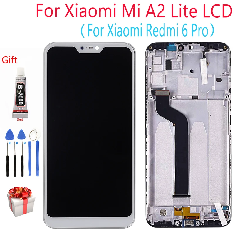 

Original Display For Xiaomi Redmi 6 Pro LCD Touch Screen Digitizer For Xiaomi Mi A2 Lite Screen LCD Display Repair Parts