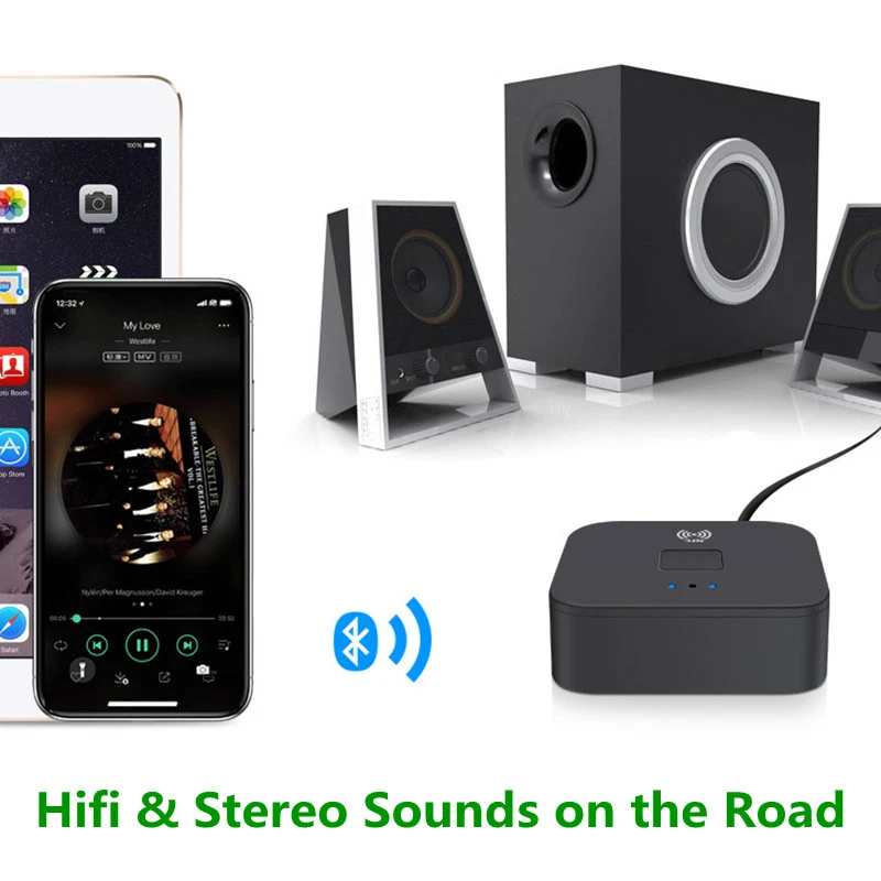 DISOUR NFC Bluetooth 5,0 приемник 3,5 мм AUX RCA Jack HIFI стерео аудио беспроводной адаптер автоматическое включение/выключение для автомобильного комплекта аудио рецептор