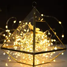 6Pcs 2M 3M 5M Copper Wire LED String lights Holiday lighting Fairy Garland For Christmas Tree Wedding Party Decoration Lamp