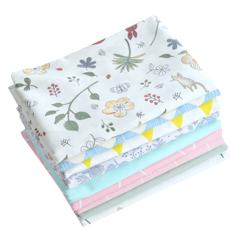 Полуметровый мультяшный принт, хлопок, ткань, спальный мешок для спальни, простыня, наволочка, длинноволокнистая хлопковая ткань T1016