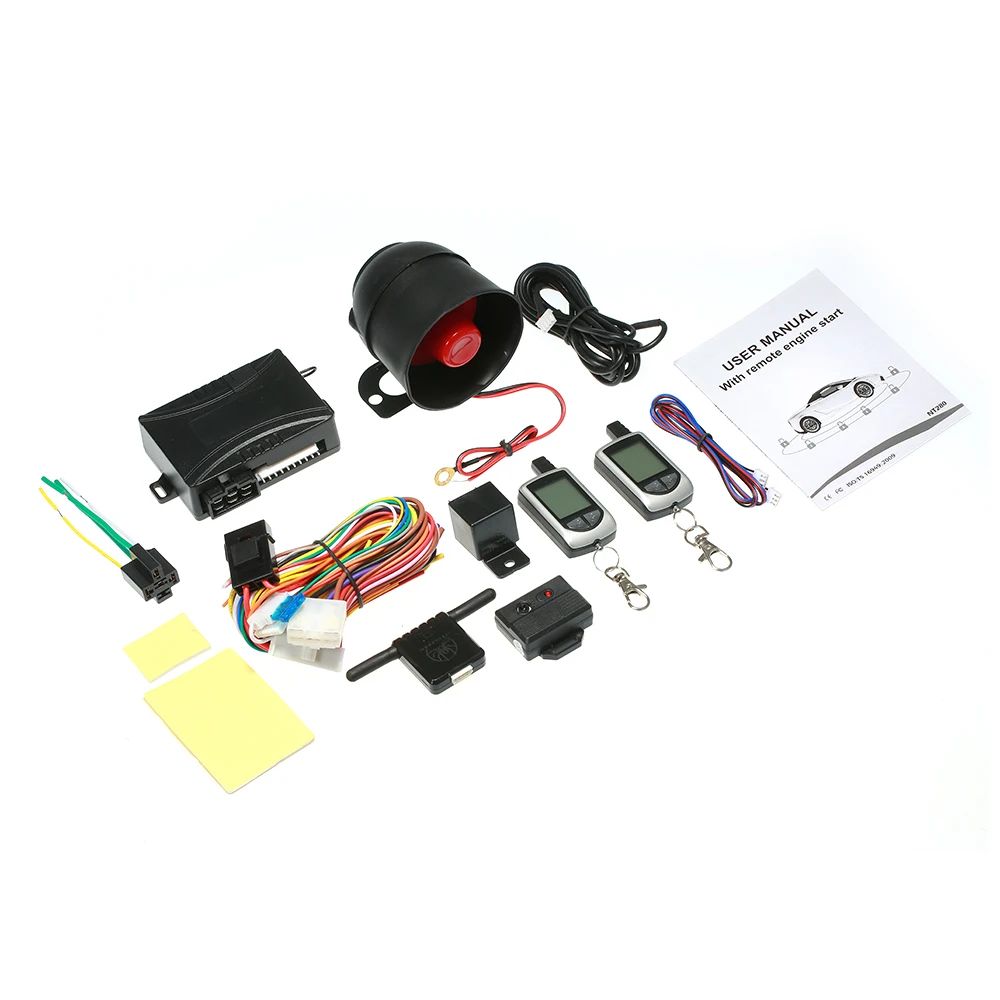 

2 Way Car Alarm System with Remote Engine Start Anti-Theft Anti-Stealing Alarm System