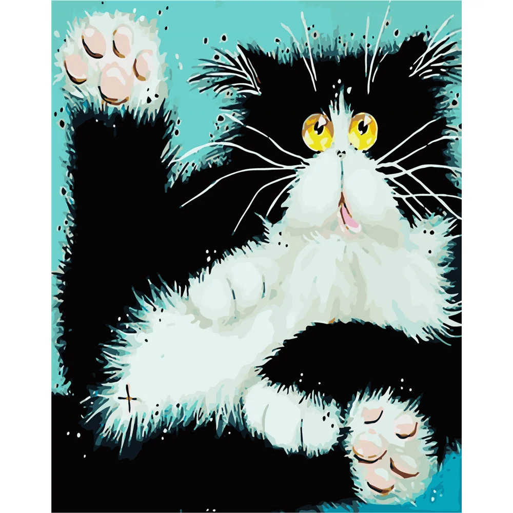 YANXIN DIY Frame DIY Painting By Numbers City Landscape Canvas Painting