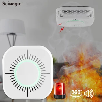 

RF 433 Smoke Detector Wireless Smoke Fire Alarm Sensor Security Protection Alarm for Home Automation Work with Sonoff RF Bridge
