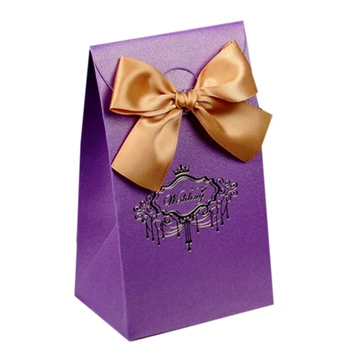 

50PCS Wedding Favor Gift Candy Boxes Pearly Paper Red Small Candy Box Candy Paper