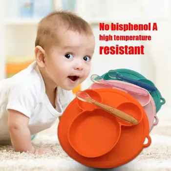 

Baby silicone plate Kids Bowl Plates feeding silicone bowl baby silica gel dishes kids tableware