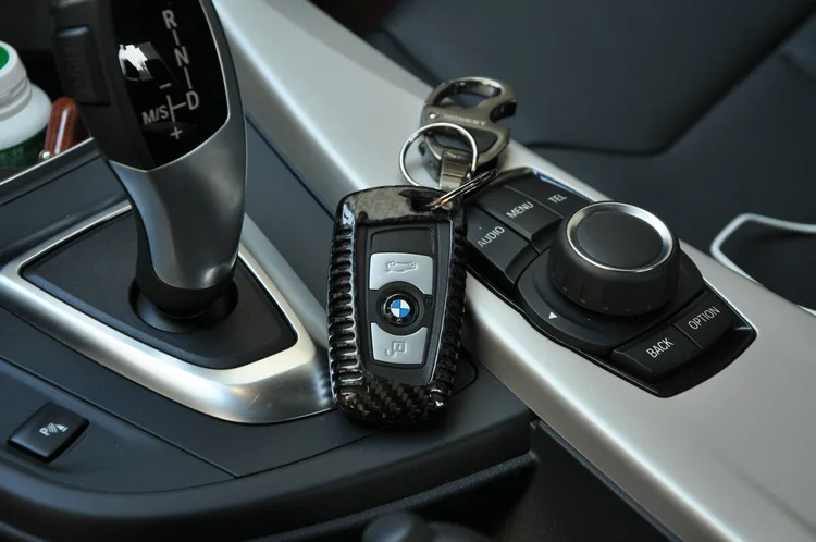

Only in the New BMW 3 Series 7 Series Really Carbon Fiber Remote Control Key Shell Key Cover Keychain Modified