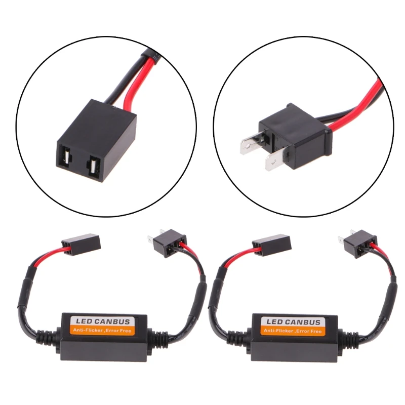 2 шт. H7 светодиодный светильник для автомобиля Canbus без ошибок резистор сигнальная фара анти мерцание LX9C