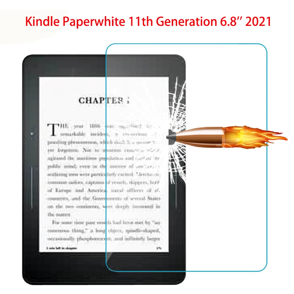 Kindle Paperwhite için temperli cam 11. nesil 2021 ekran koruyucu güvenlik koruyucu film 6.8 inç Kindle Paperwhite için