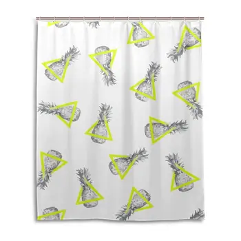 

Shower Curtain Watercolor Pineapple Pattern Print Polyester Shower Curtain for Home Bathroom Decorative Bath Curtains