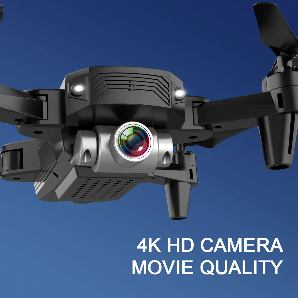 Mini Drone 4K Con Camara 720P Rc Helicopter Quadcopter Drones With Camera Hd Kids Mini 4k Drone Folding Rc Wifi Set Pocket Black