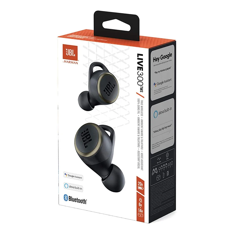 Original JBL LIVE 300BT 5 0 Earphones Wireless Earbuds with Stereo Mic and Charging Box Support Alexa Built in Google Assistant
