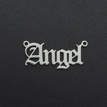 

5pcs/lot 100% Stainless Steel Baby Angel Babygirl Word Pendant Charms Connectors for DIY Making Necklaces Bracelets Accessories
