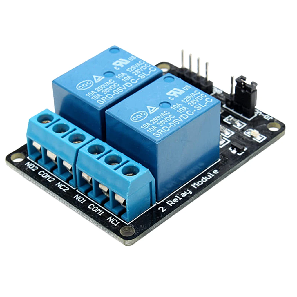 2-Channel Relay Module With Optocoupler Protection for PLC Automation Equipment Control