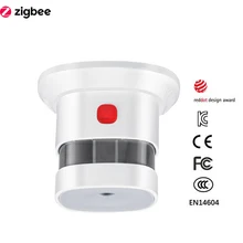 Zigbee Smoke Detector Smart Home System 2.4GHz High Sensitivity Safety Prevention Sensor Work With Smartthings