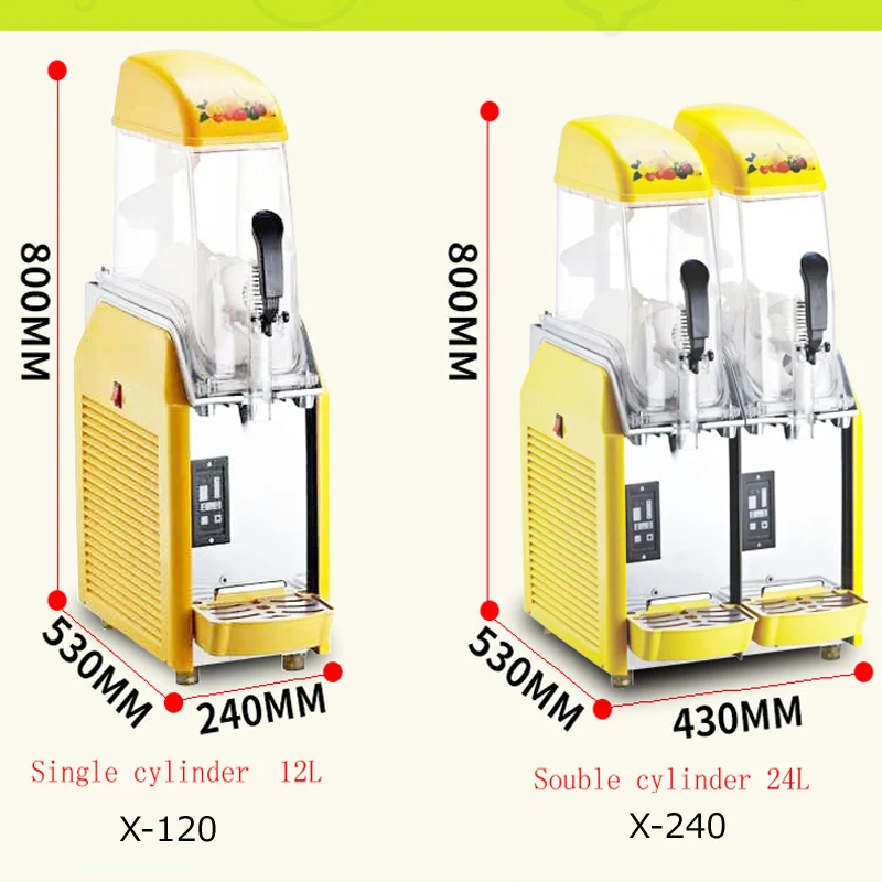 Ice Slusher 3 Tanks Slush machine 36L Smoothies Granita Machine 1100W Snow Melting machine Slushing maker for sale