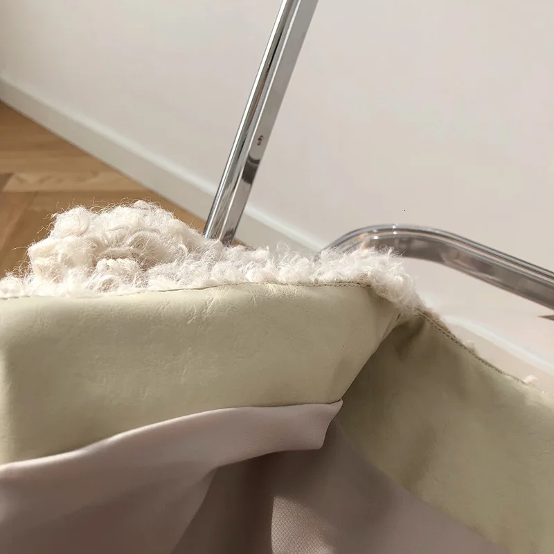 Mooirue Осенняя Женская плюшевая Куртка однобортный Тонкий жилет свободный Harajuku Прямой Кардиган Женская верхняя одежда