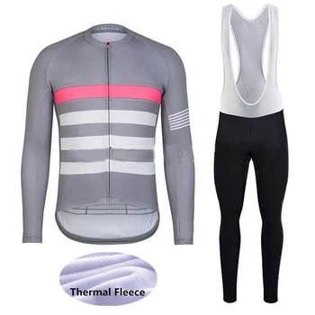

Team 2019 RCC Men's Winter Thermal Fleece Cycling Jersey set Ropa Ciclismo Bicycle Long Sleeve Cycling outdoor Sportswear