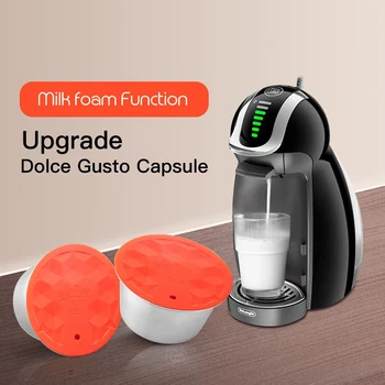 

Stainless Steel dolce gusto metal coffee capsules refillable New milk foam reusable milk frother espresso cafe filter machine