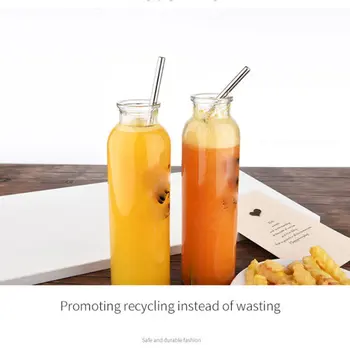 

304 Stainless Steel Scratch-Resistant Straw Set Paper Card With Cleaning Sweep Curved Stainless Steel Straw Set