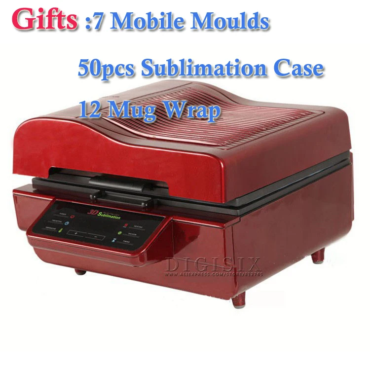 

7 Mobile Moulds 50pcs Sublimation Blanks Case 12 Mug Wrap Printing Package 3D Sublimation Vacuum Machine Heat Press ST3042