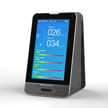 Multifunctionele PM2.5 PM1.0 PM10 Temperatuur Vochtigheid Hcho Tovc Aqi Gas Detector Intelligente Digitale Luchtkwaliteit Monitor