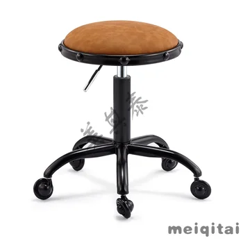 

Fashionable Retro Steel Bar Stool, Lifting Barrel, Beauty Stool, Hairdressing Stool, Beauty Chair, Master Stool, Nail Stool