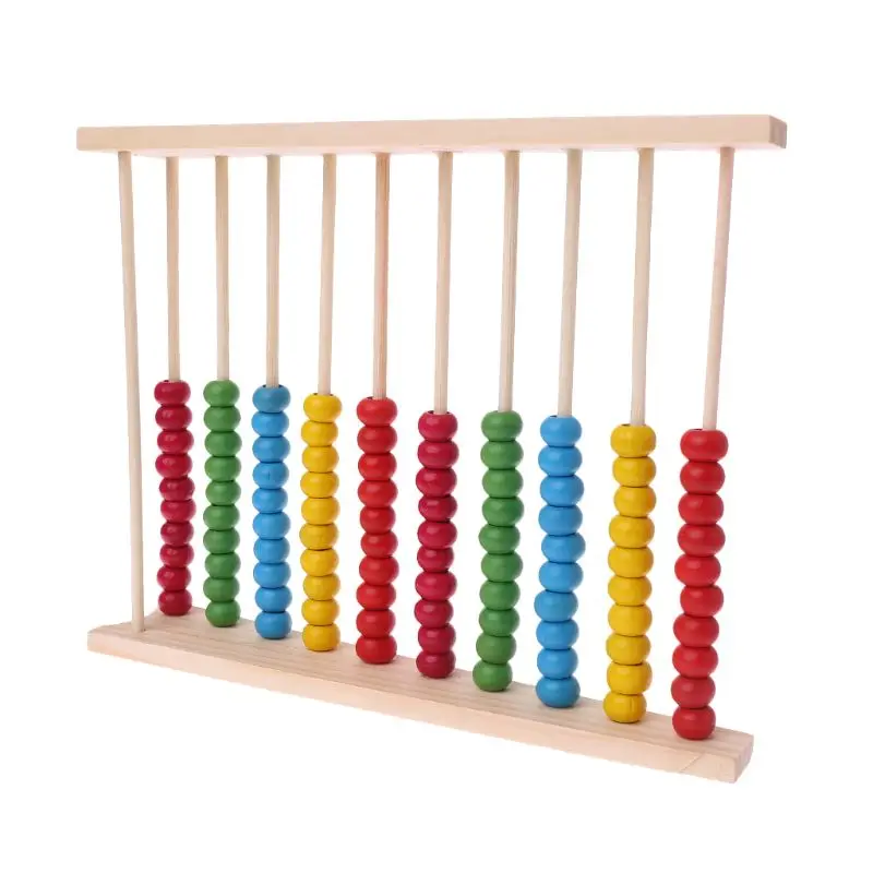 

Wooden Abacus 10-row Colorful Beads Counting Kid Maths Learning educational toy Y51E