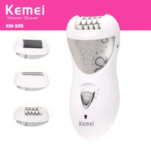 Kemei Эпилятор перезаряжаемый 3 в 1 Женская бритва для волос электрический прибор для удаления мозолей для волос depilador удаление для женщин Уход за ногами