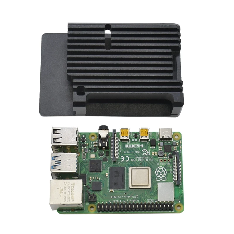  for Raspberry Pi 4 Model B 4GB RAM Support 2.4 / 5.0 GHz WIFI Bluetooth 5.0 with Aluminum CNC Alloy