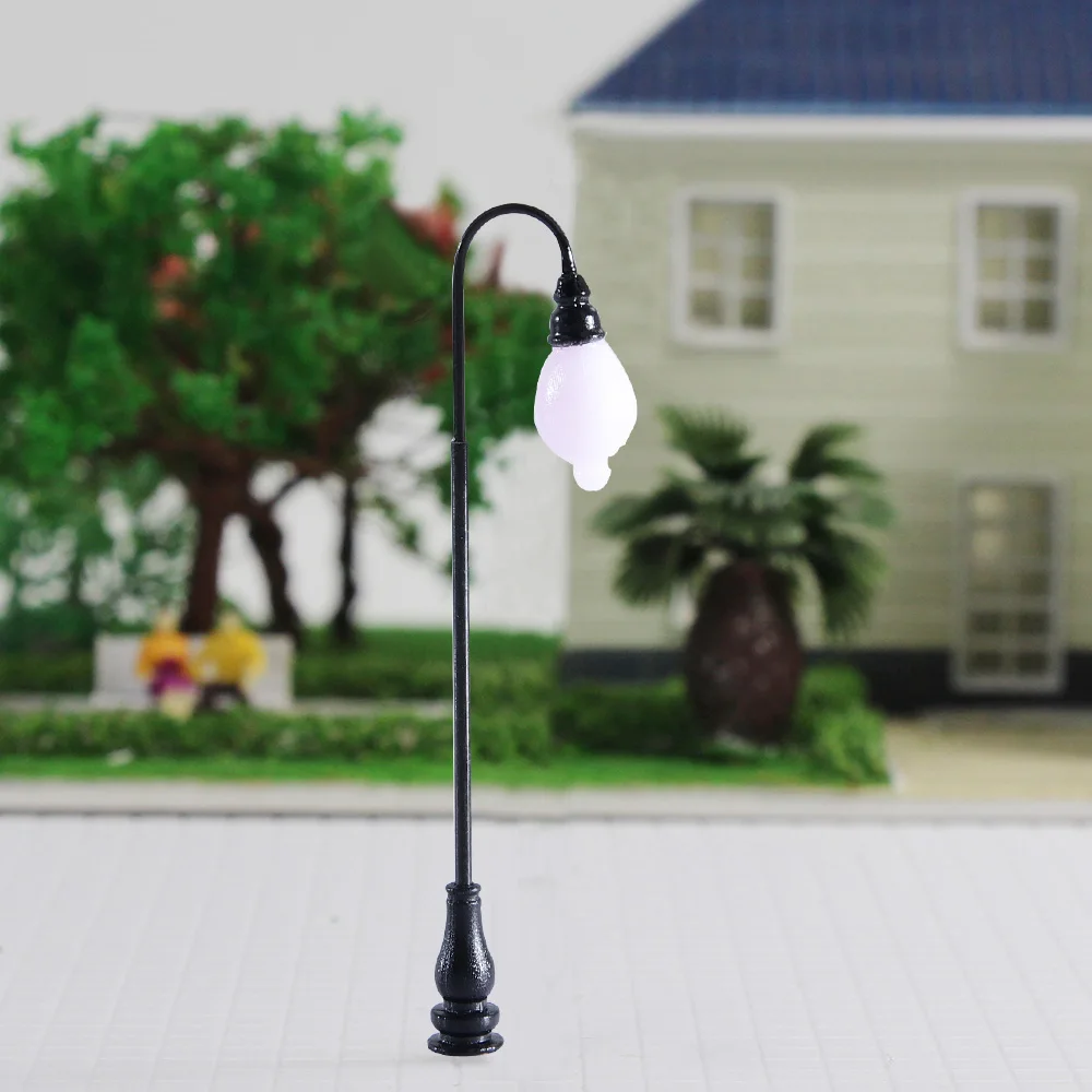 

5pcs 1:87 Ho scale train railway light lamppost for building architecture scenery railway layout