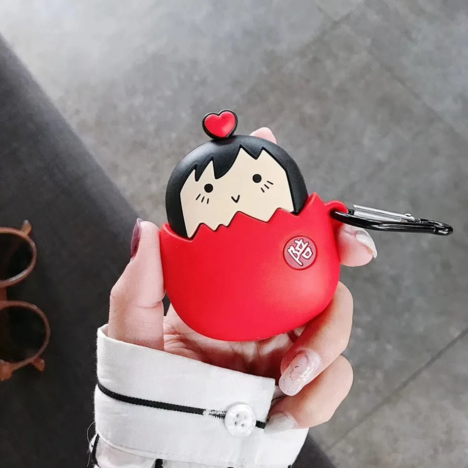472 Чехол для AirPods с милым 3D рисунком авокадо, чехол для наушников Apple Airpods 2, силиконовый чехол для наушников Air pods, ремешок для наушников - Цвет: 472