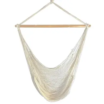 

Large Cotton Rope Hammock Chair Portable Hanging Chair Indoor Outdoor Use Nordic Style Hammock Outdoor Indoor Furniture Swing