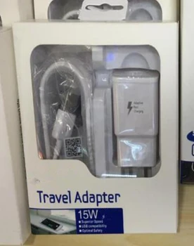 

50pcs 100% Fast Charging US/EU Travel Wall Charger with 1.5M Micro Usb Cable For S6 S7 Edge Note 4 5 Wit Original Quality