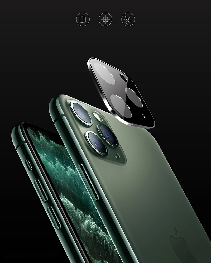 Полная крышка объектива задней камеры для iPhone 11 Pro стекло титанового сплава закаленное стекло для iPhone 11 11 Pro Max Взрывозащищенная пленка