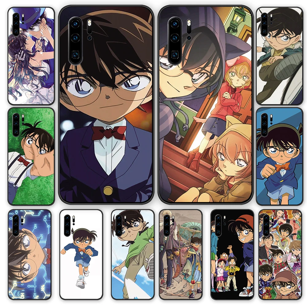 Detective Conan черные ТПУ чехлы накладки для Huawei P40 P30 P20 P10 Mate 10 20 30 Pro Lite|Чехлы-накладки| |