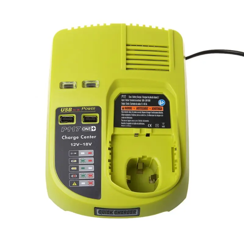 3A 12V 18V для Ryobi P117 Ni-Cd Перезаряжаемые Батарея Зарядное устройство металл-гидридных или никель Li-Ion Мощность инструмент P108(штепсельная Вилка европейского стандарта
