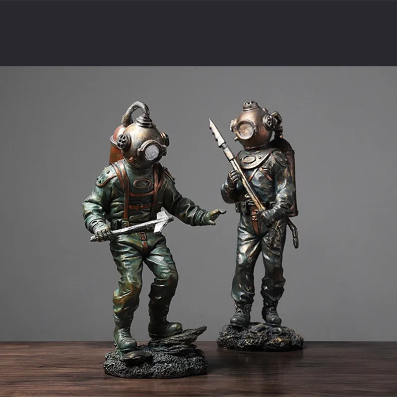 

Submariner Figure Decoration Diver Model Statue Urinatores Arts Sculpture Resin Crafts Living Room Porch Home Decoration