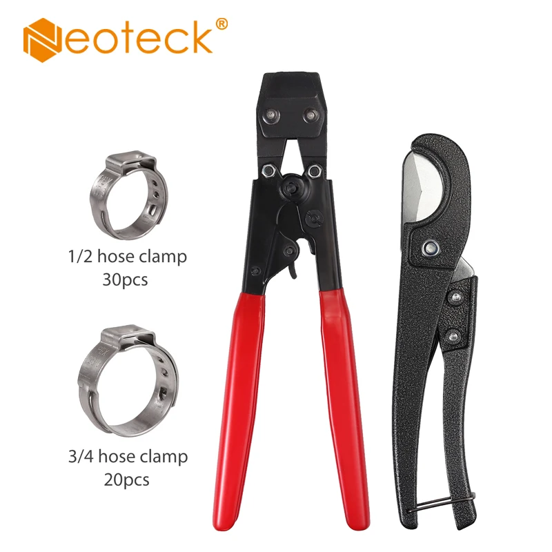 Neoteck PEX Cinch инструмент ушной шланг зажимы обжимной инструмент для 3/8 "-1" зажимы из нержавеющей стали с 1/2 "3/4" PEX зажимы Pex в виде отрезанной