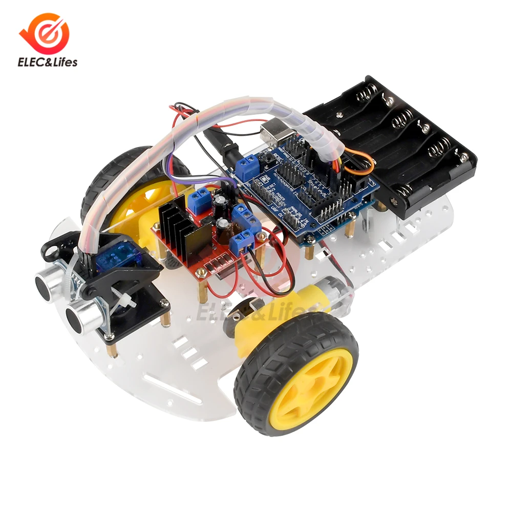 2WD Smart Car Tracking Robot Car Chassis DIY Kit Reduction Motor Set For Arduino 