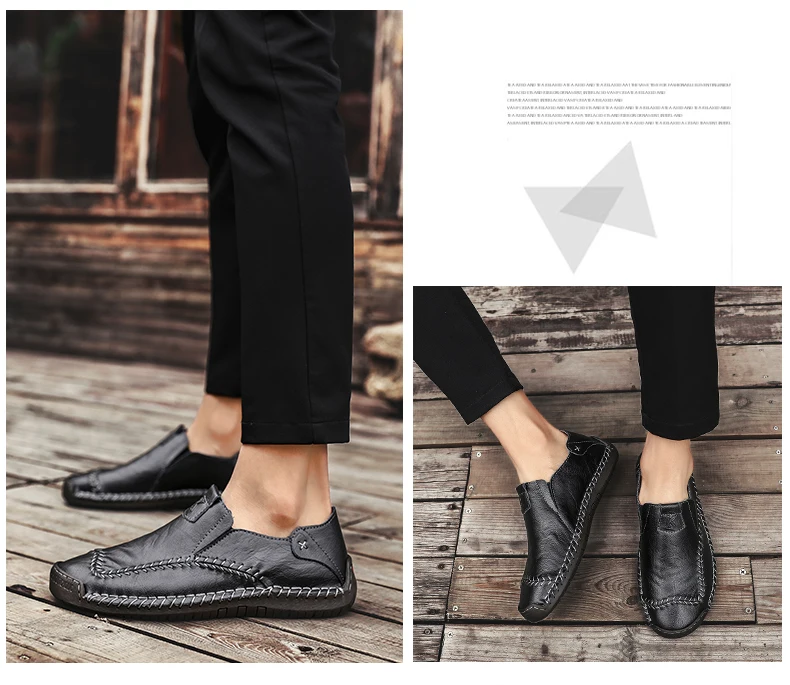 Spring New Comfortable Mens Casual Shoes Loafers Men Shoes Quality Leather Shoes Men Flats Moccasins Shoes