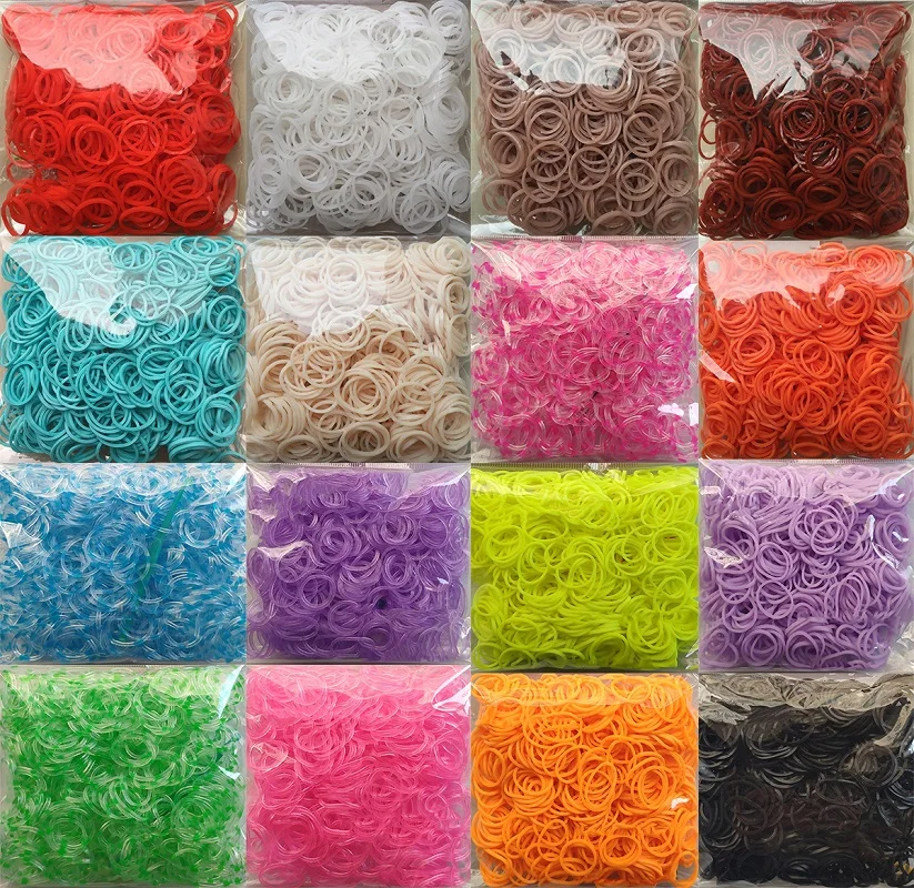 2024 200Pcs New Loom Rubber Bands Bracelets For Kids Hair Rubber Loom Bands Make Woven Colorful Necklace DIY Toys Christmas Gift