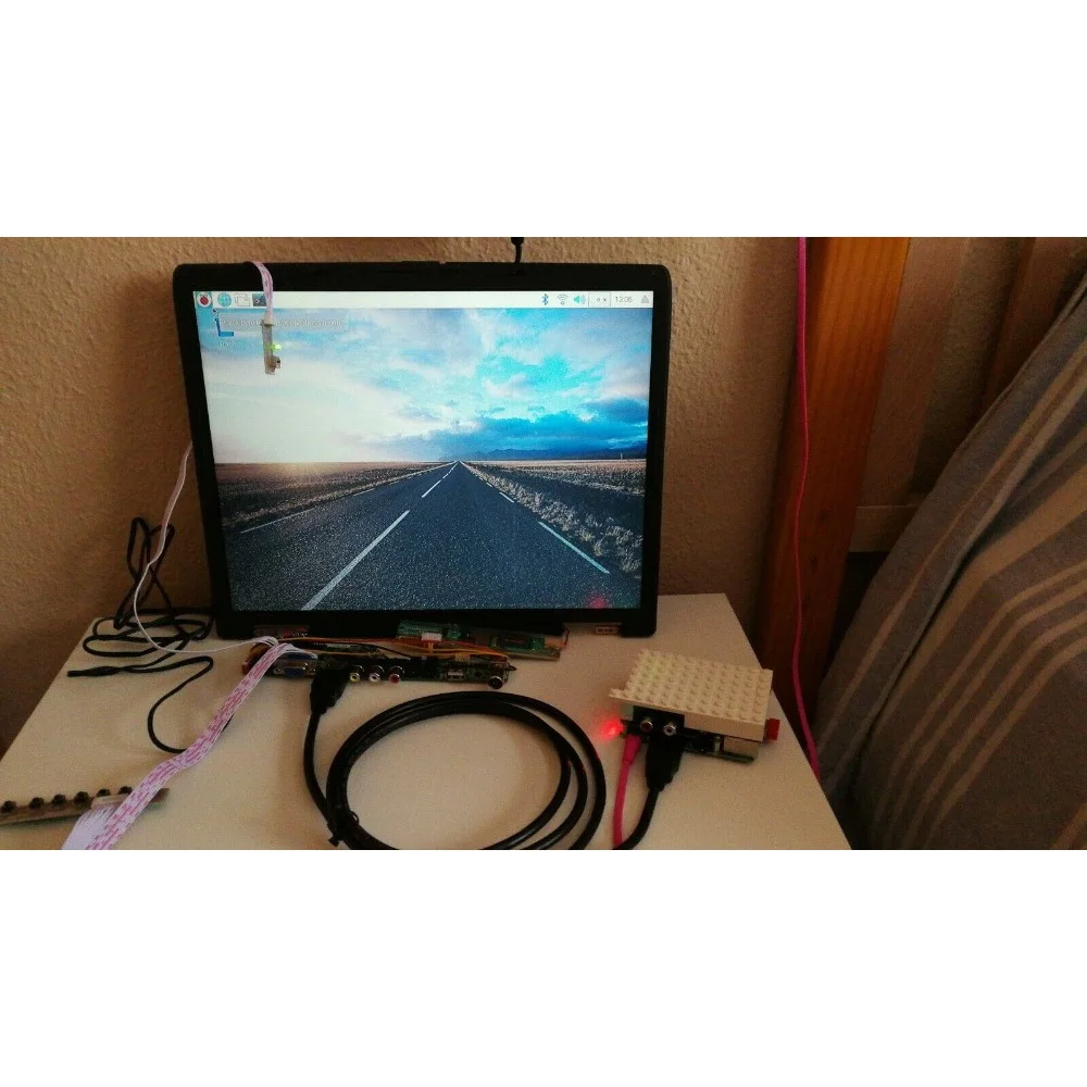 Kit para tela 1280x800, controle remoto de