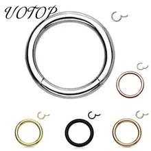 UOTOP 1PC 6/8/10 мм G23 Титан сегментное индийский кольцо для носа и шпильки 16G перегородки Кликер пирсинг клип, ювелирное изделие для тела